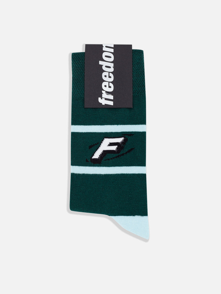 F LOGO SOCKS GREEN