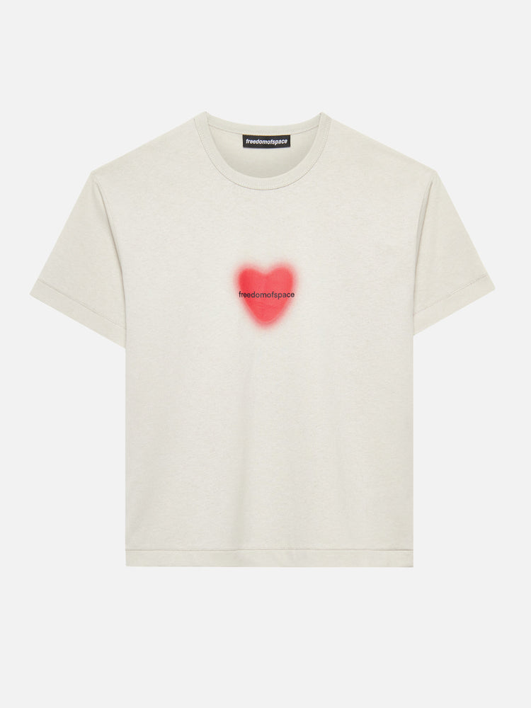 HEART T-SHIRT OFF WHITE