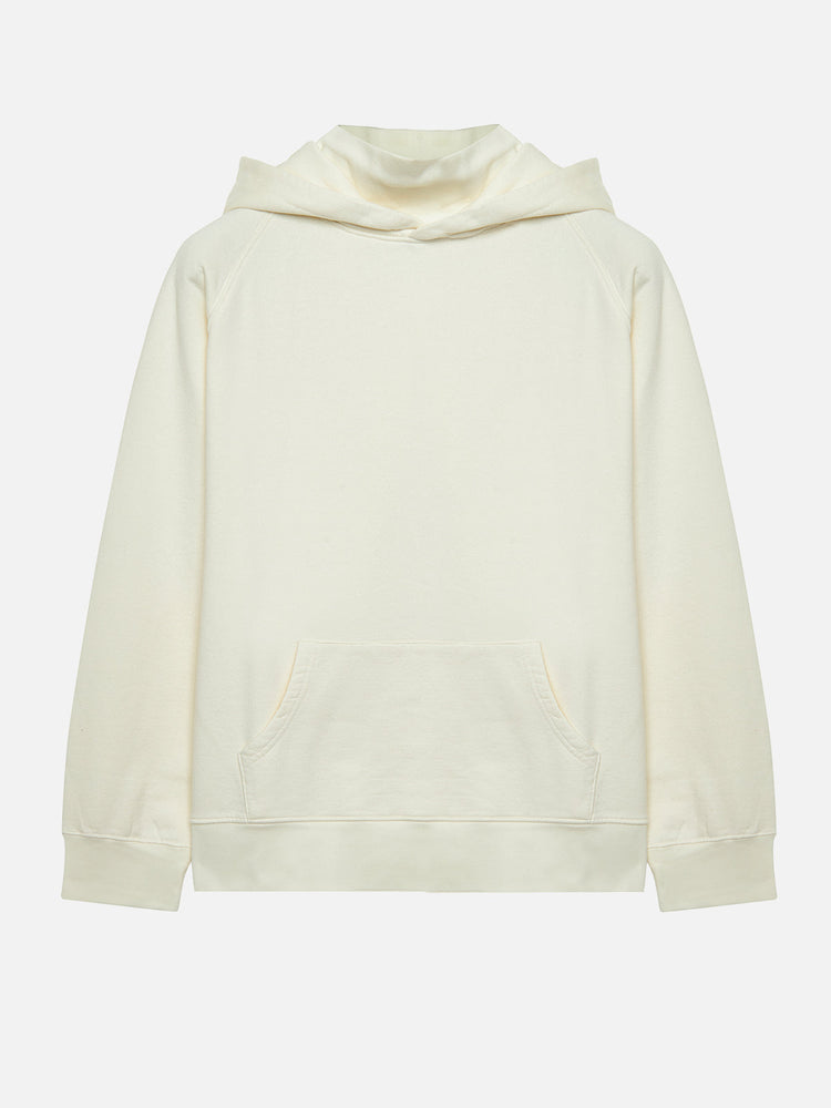 A SIMPLE TURTLENECK HOODIE OFF WHITE