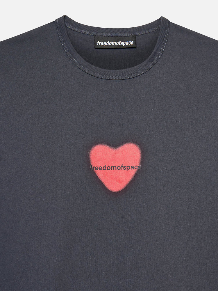 HEART T-SHIRT GREY