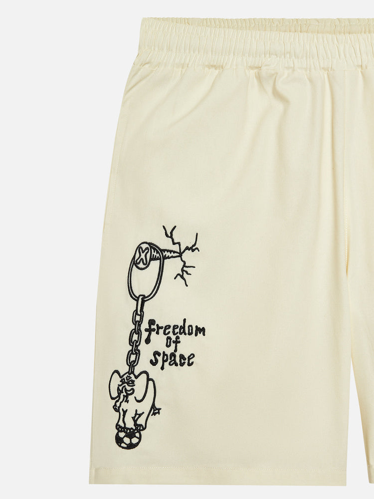 HAND DRAWN EMBROIDERED SHORT
