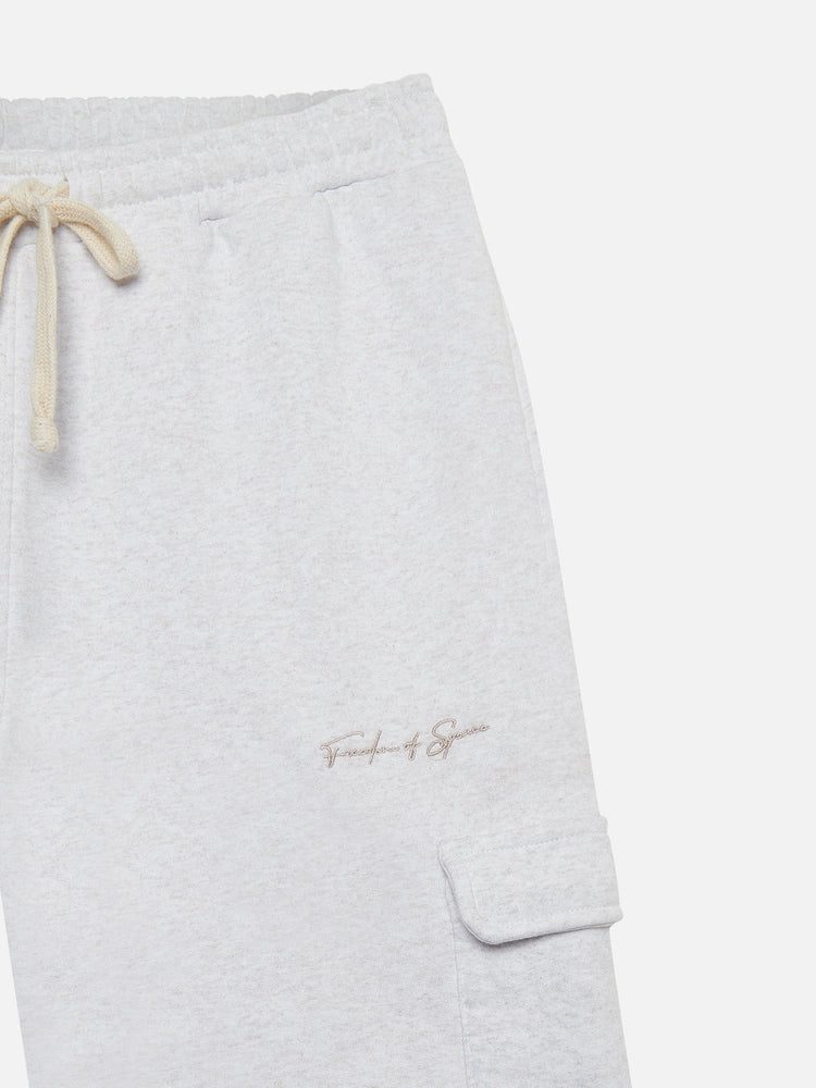 SIGNATURE CARGO LOUNGE PANTS GREY MARL