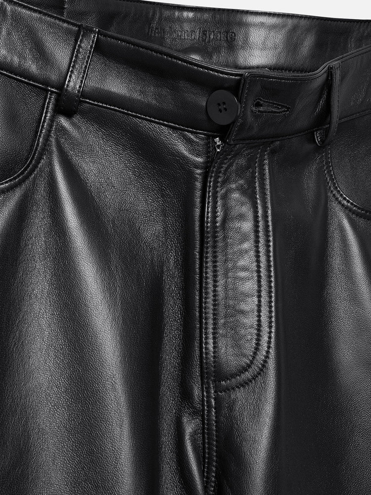 LEATHER CARGO SHORTS
