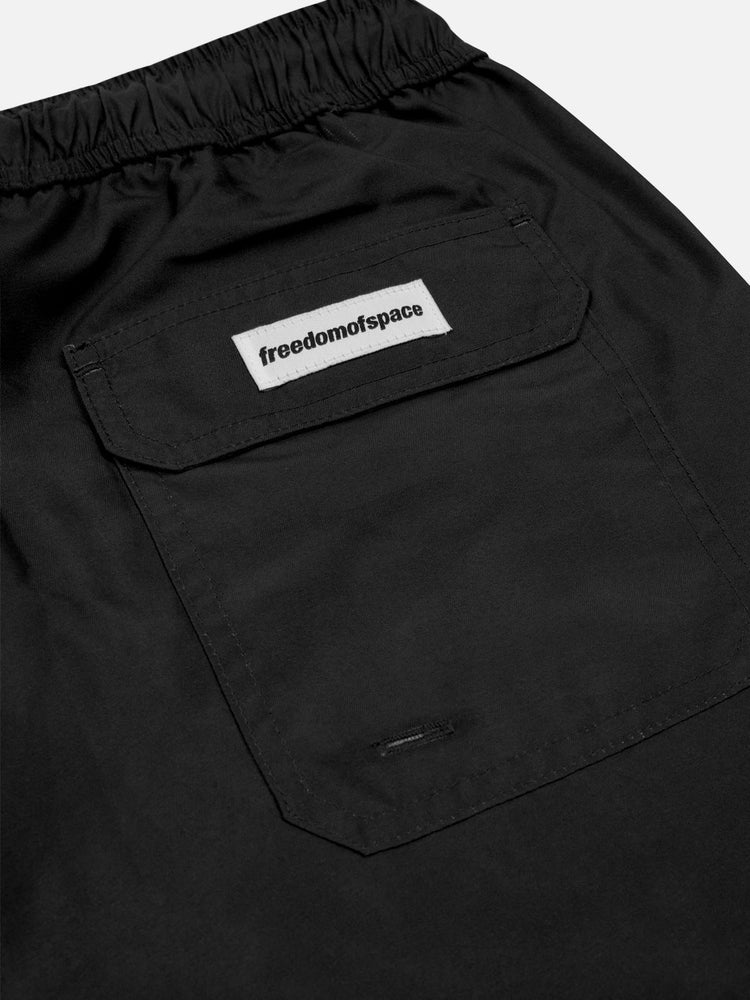 CIRCLE LOGO SWIM SHORTS BLACK