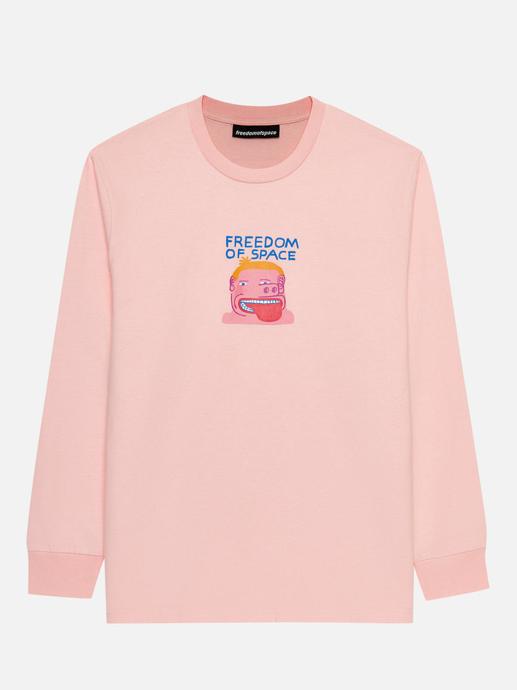 THE MAN LONG SLEEVE T-SHIRT PINK