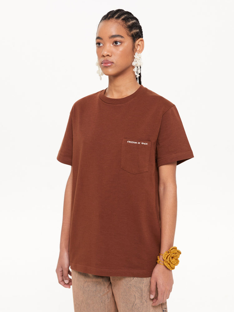 POCKET LOGO T-SHIRT BROWN