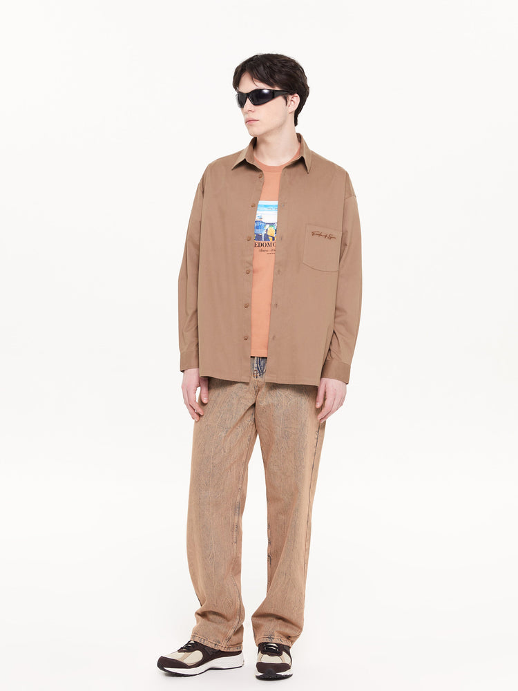 LONG SLEEVE SHIRT BROWN