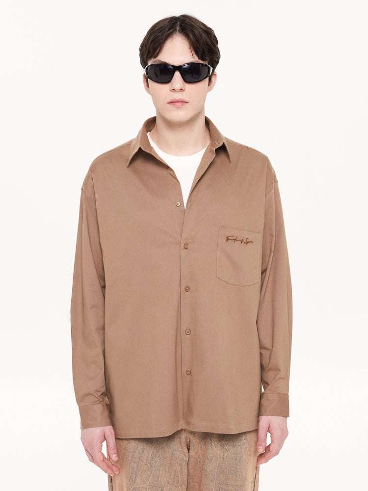 LONG SLEEVE SHIRT BROWN