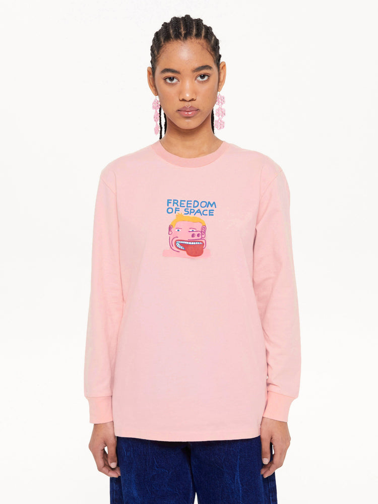 THE MAN LONG SLEEVE T-SHIRT PINK