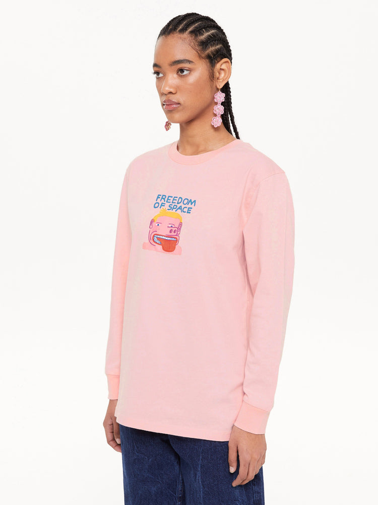 THE MAN LONG SLEEVE T-SHIRT PINK
