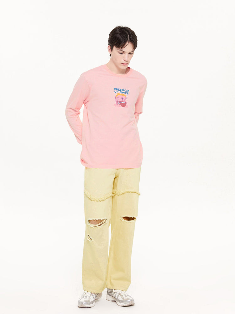 THE MAN LONG SLEEVE T-SHIRT PINK