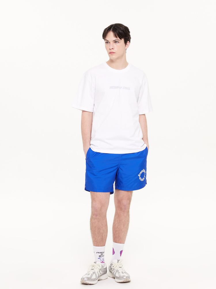 CIRCLE LOGO SWIM SHORTS BLUE