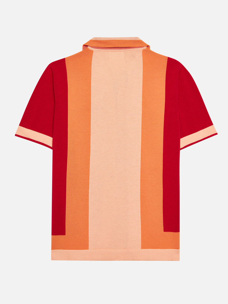 STRIPED KNITTED SHIRT RED