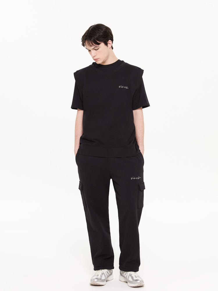 SIGNATURE SWEATER VEST BLACK