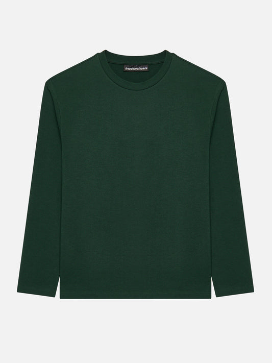 A SIMPLE LONG SLEEVE T-SHIRT GREEN