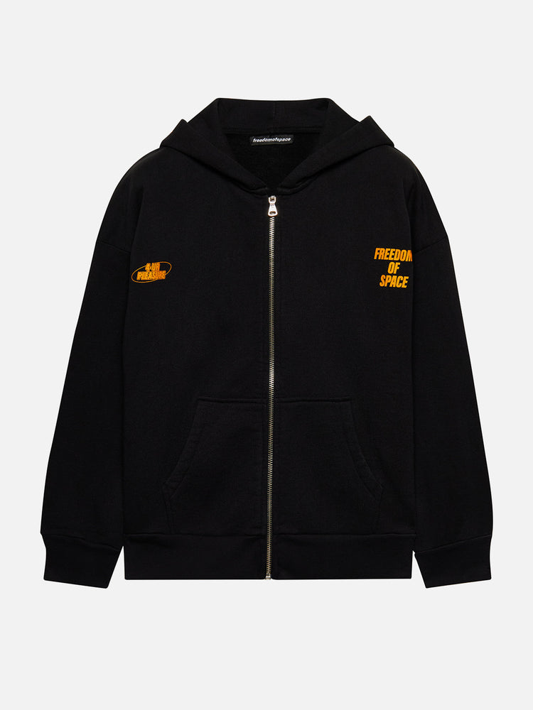 FOR YOUR PLEASURE FULL ZIP HOODIE BLACK