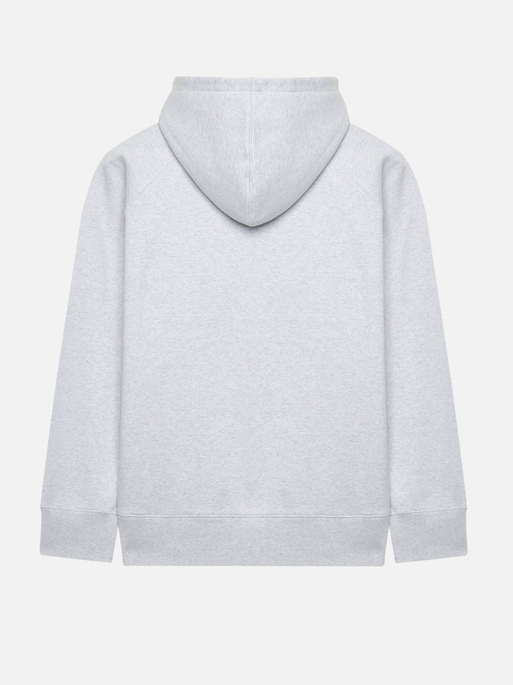 A SIMPLE TURTLENECK HOODIE GREY