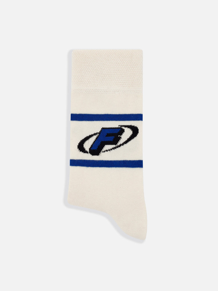 F LOGO SOCKS WHITE