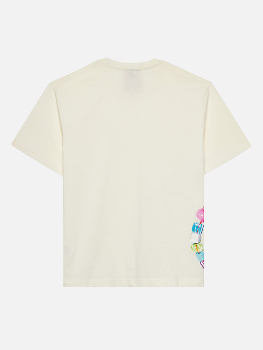 BEAD T-SHIRT OFF WHITE