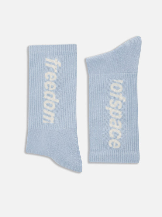 LOGO SOCKS BABY BLUE