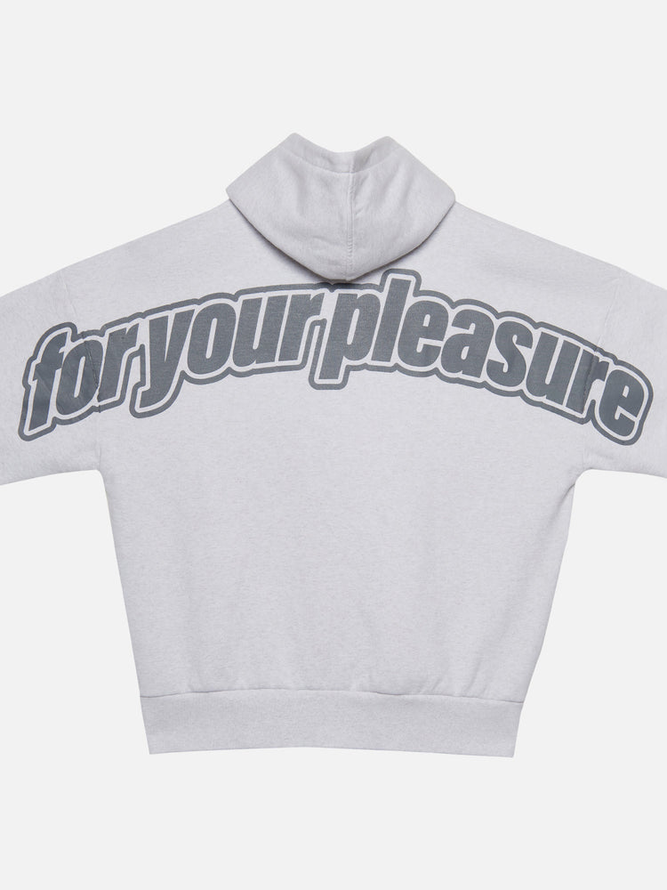 FOR YOUR PLEASURE FULL ZIP HOODIE GREY MARL