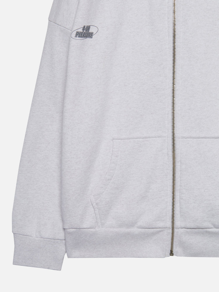 FOR YOUR PLEASURE FULL ZIP HOODIE GREY MARL