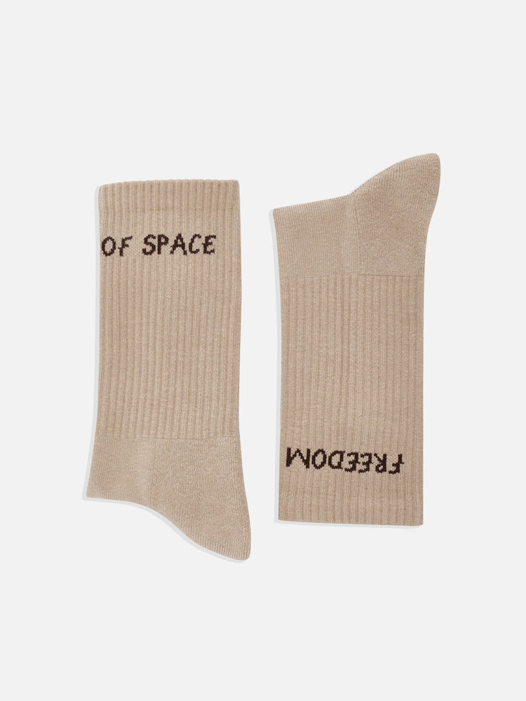 LOGO SOCKS BEIGE