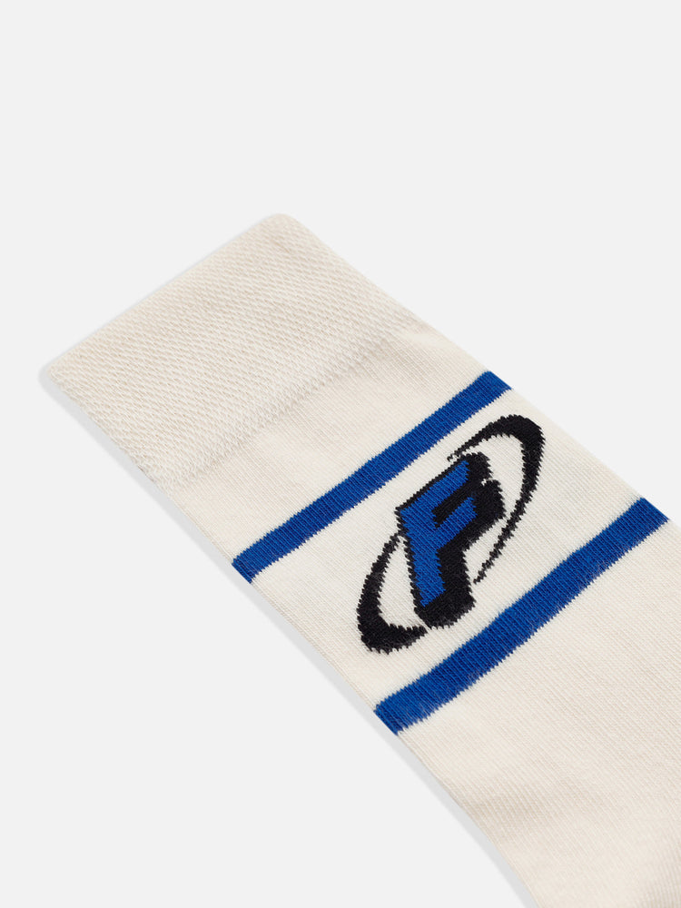 F LOGO SOCKS WHITE