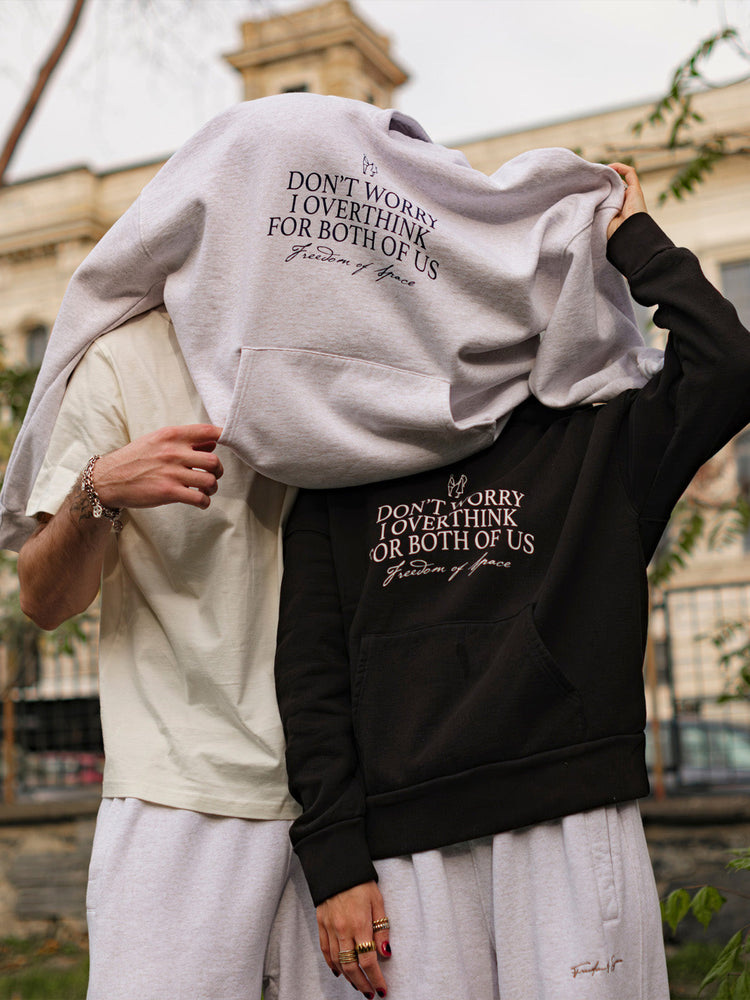 OVERTHINK HOODIE GREY MARL