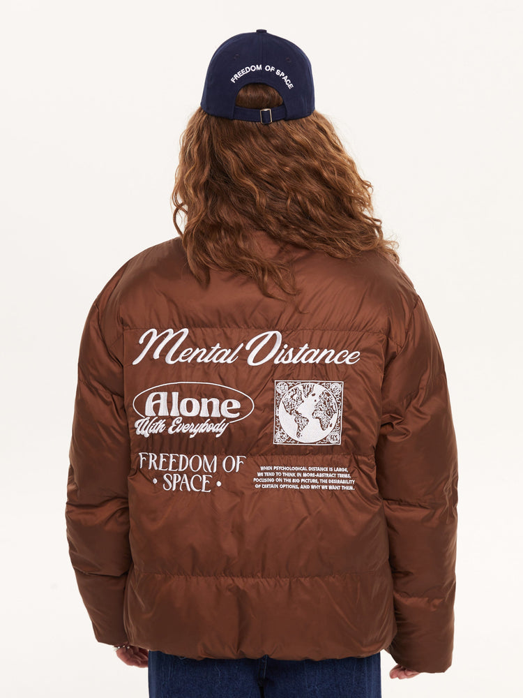 REVERSIBLE PUFFER JACKET BROWN