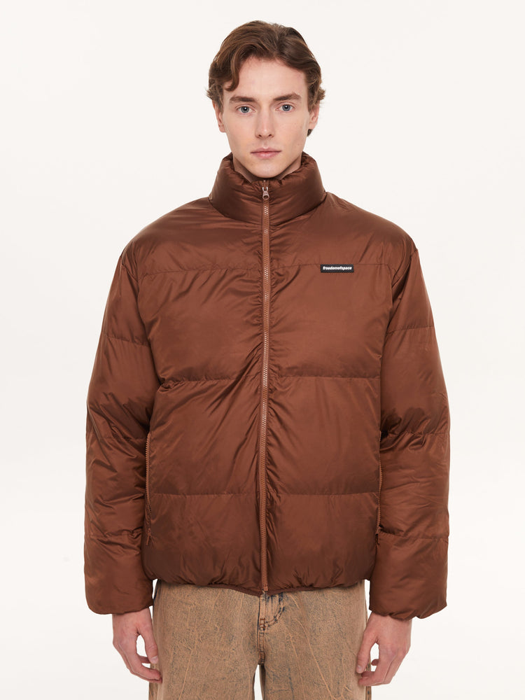 REVERSIBLE PUFFER JACKET BROWN