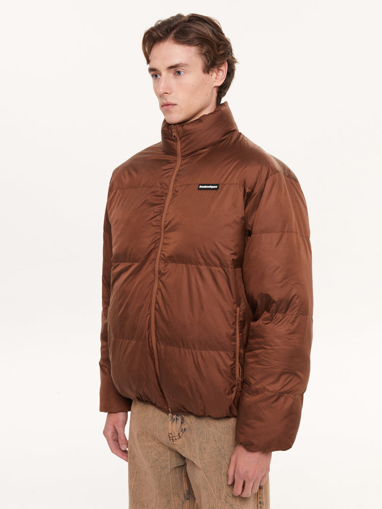 REVERSIBLE PUFFER JACKET BROWN