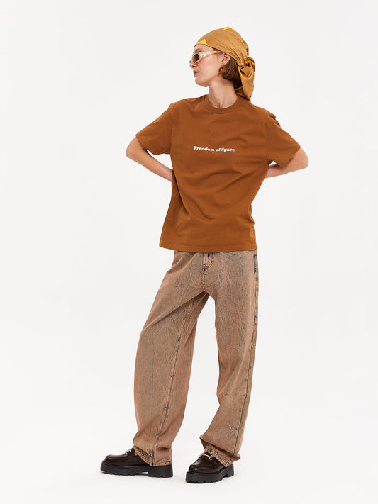 A SIMPLE T-SHIRT BROWN