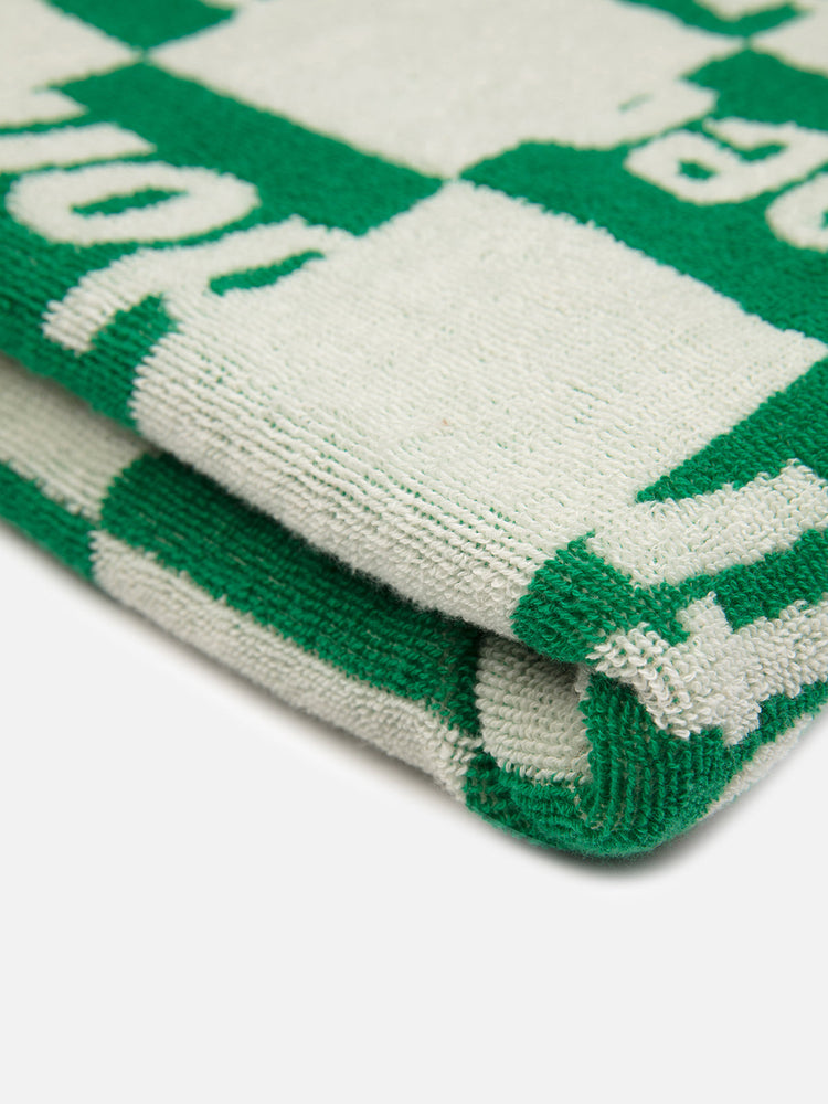 CHECKERED LOGO BEACH TOWEL