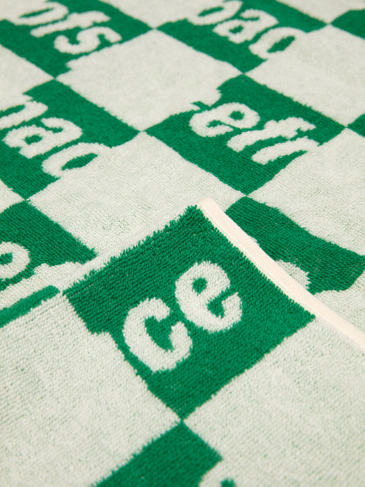 CHECKERED LOGO BEACH TOWEL