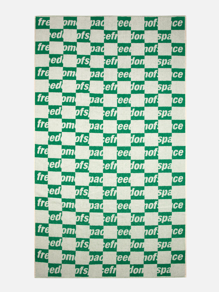 CHECKERED LOGO BEACH TOWEL