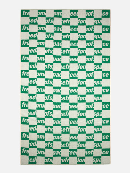 CHECKERED LOGO BEACH TOWEL