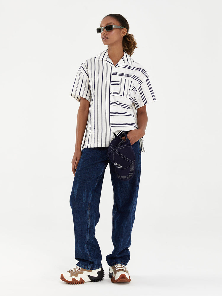 MULTISTRIPED SHORT SLEEVE SHIRT