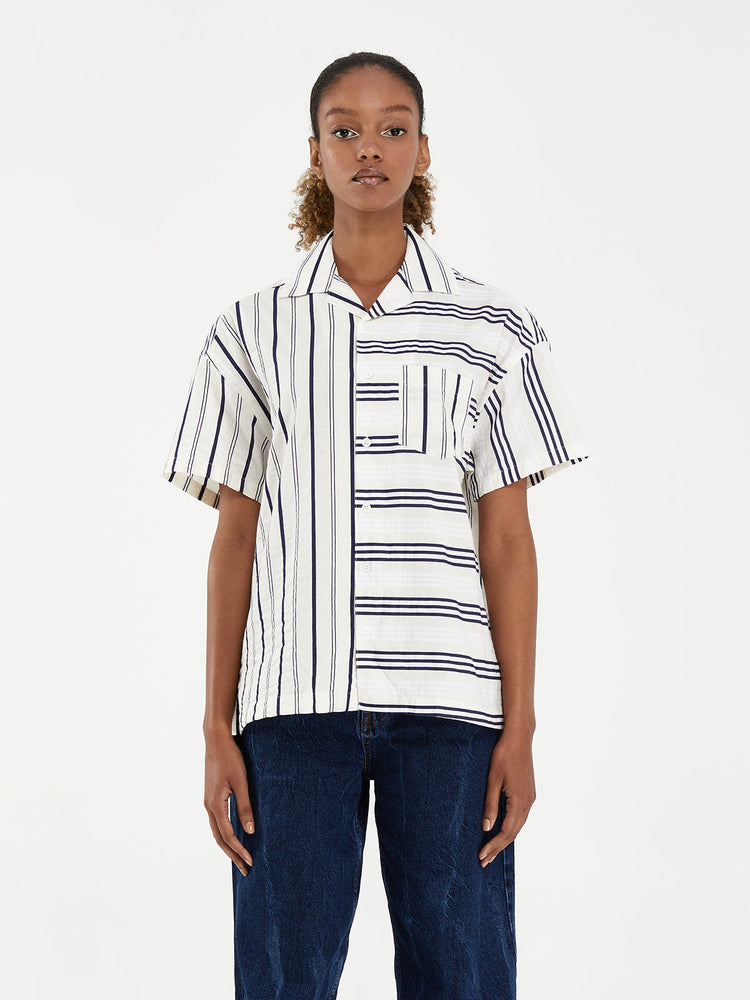 MULTISTRIPED SHORT SLEEVE SHIRT