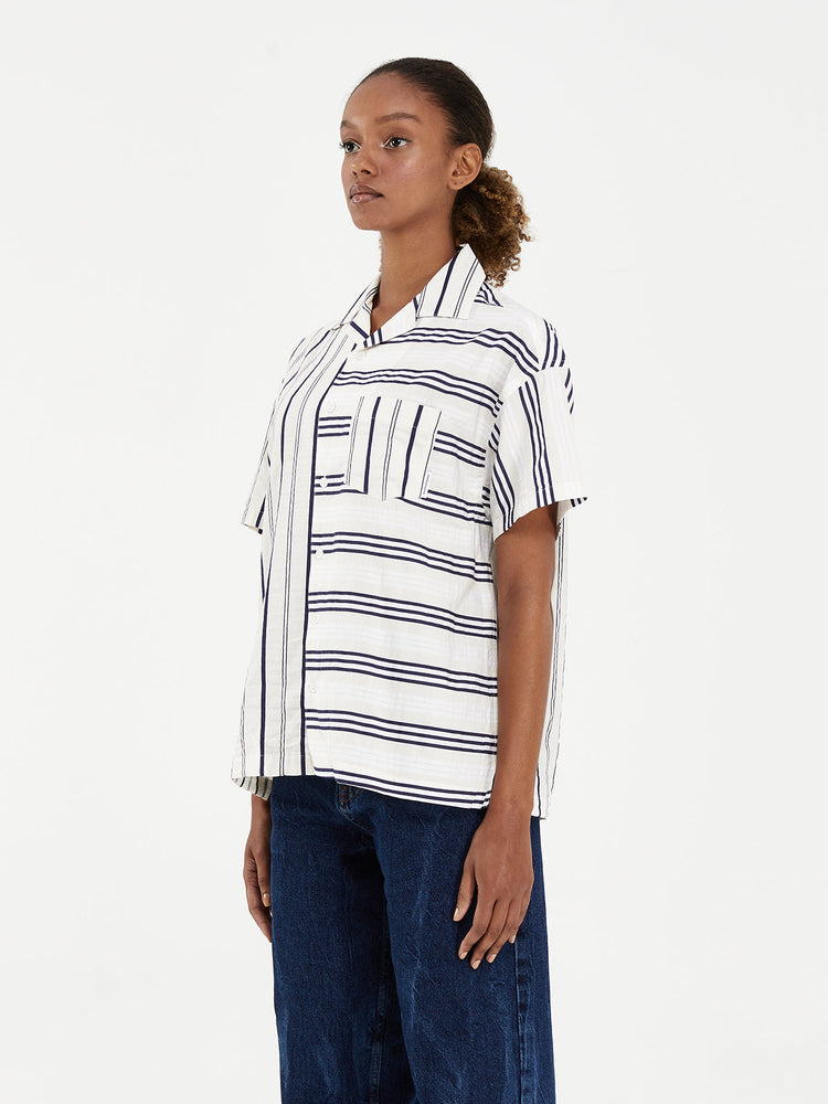 MULTISTRIPED SHORT SLEEVE SHIRT
