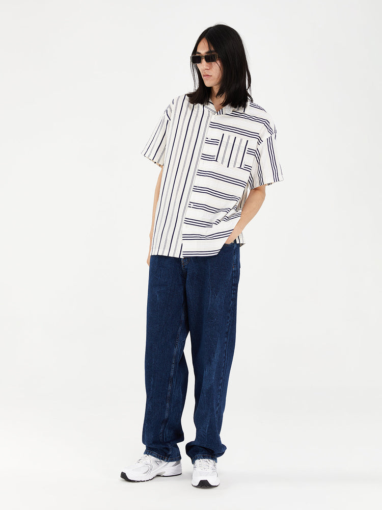 MULTISTRIPED SHORT SLEEVE SHIRT