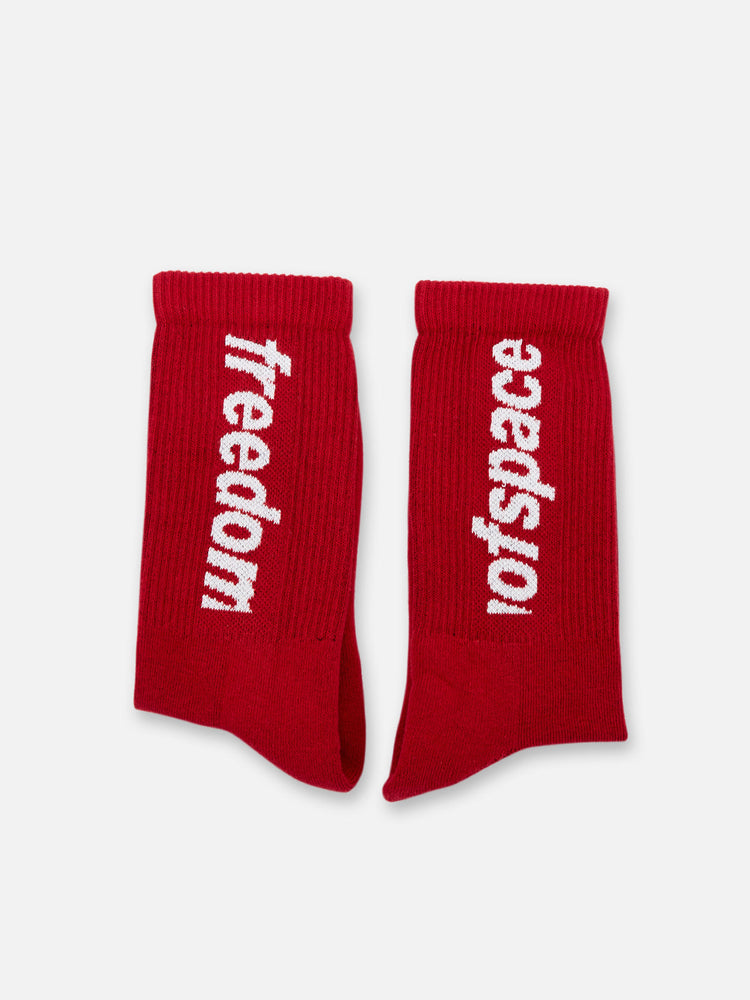 LOGO SOCKS MAROON