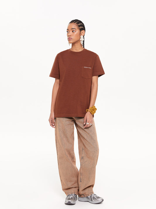 POCKET LOGO T-SHIRT BROWN