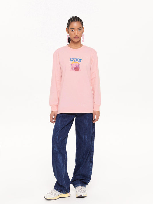 THE MAN LONG SLEEVE T-SHIRT PINK