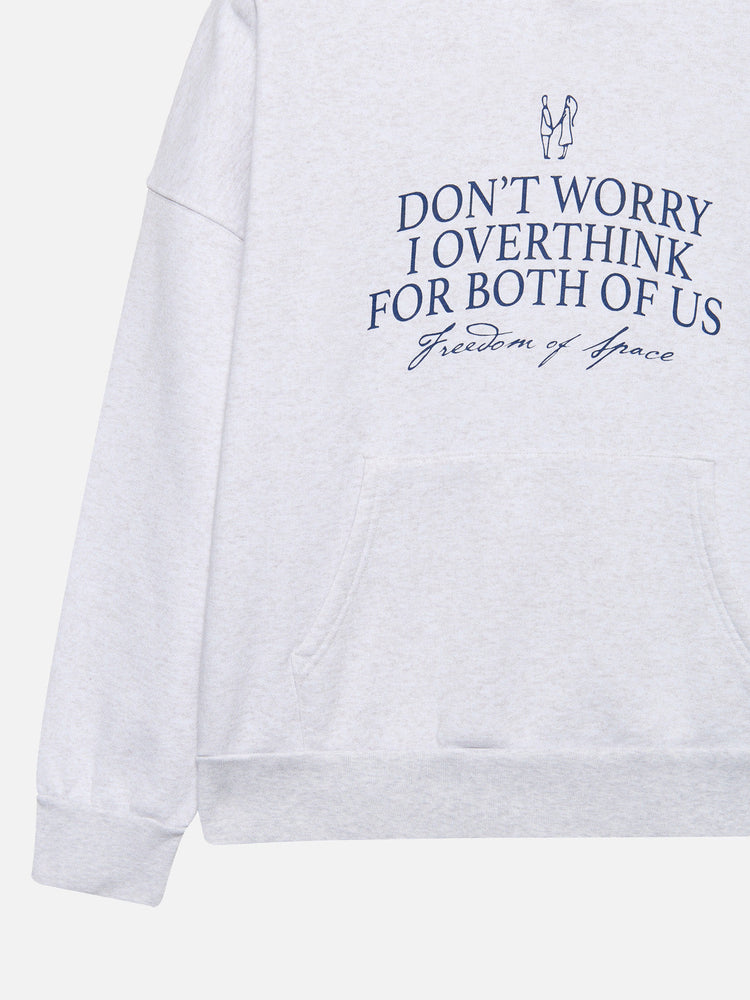 OVERTHINK HOODIE GREY MARL