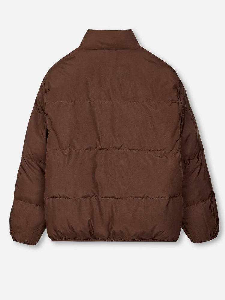 REVERSIBLE PUFFER JACKET BROWN