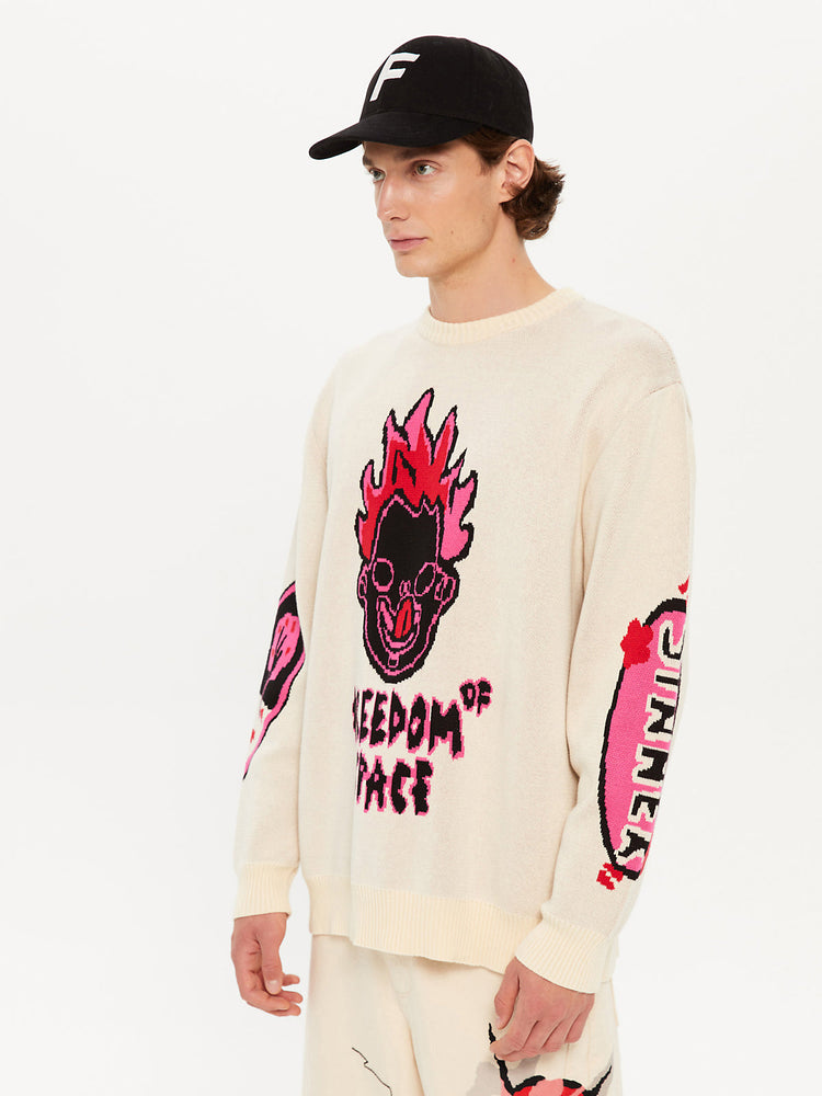 MONSTER KNIT SWEATER OFF WHITE