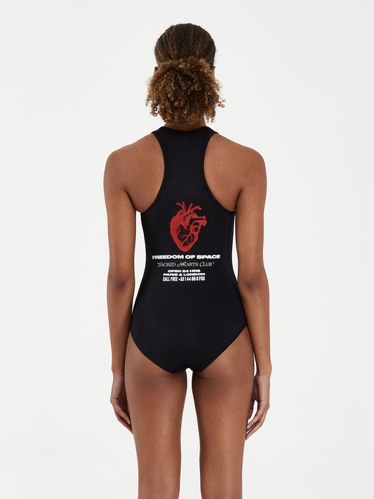 SACRED HEARTS ZIP UP SWIMSUIT